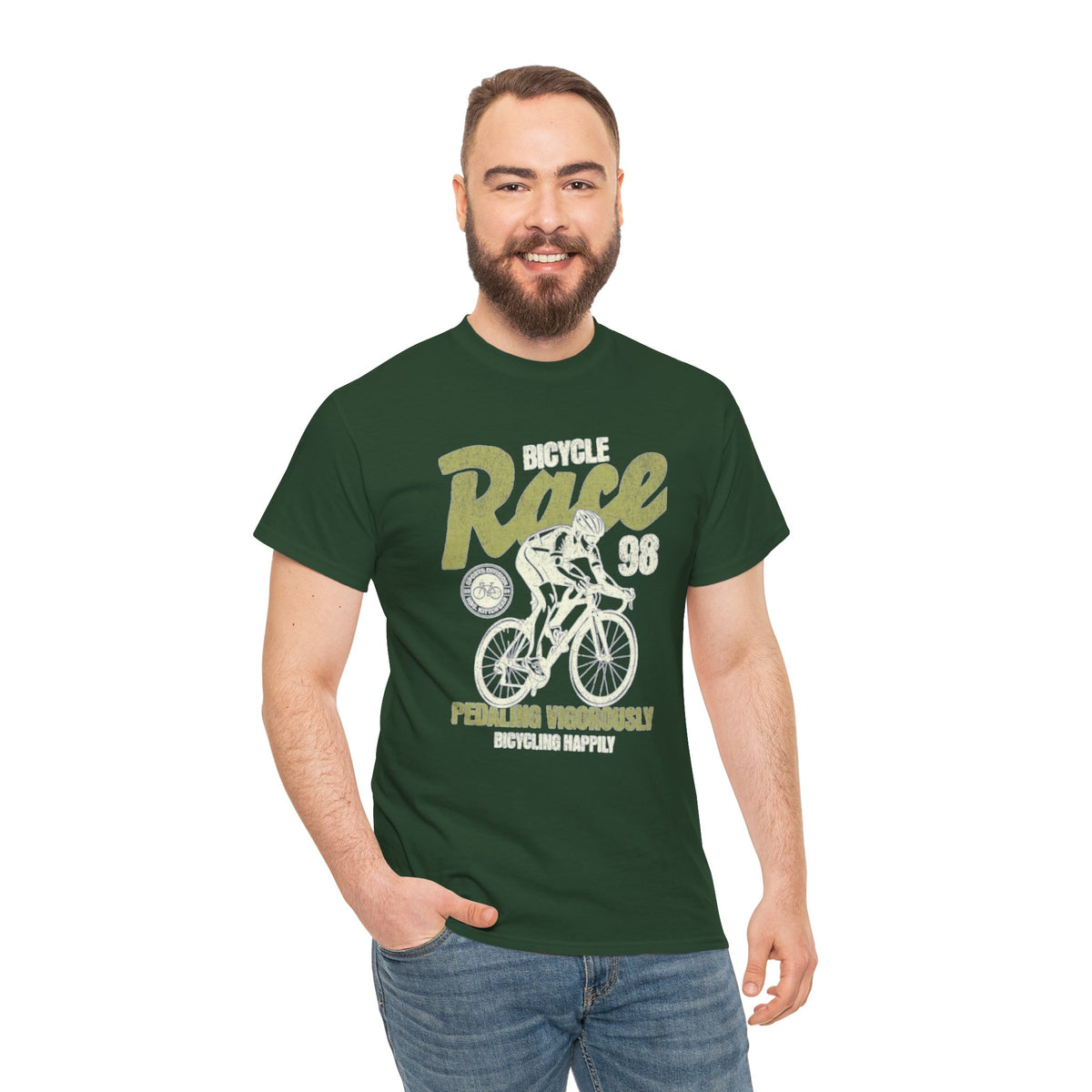 Bicycle Race 98 Vintage Cycling Tee — Retro Bike Rider Graphic T‑Shirt