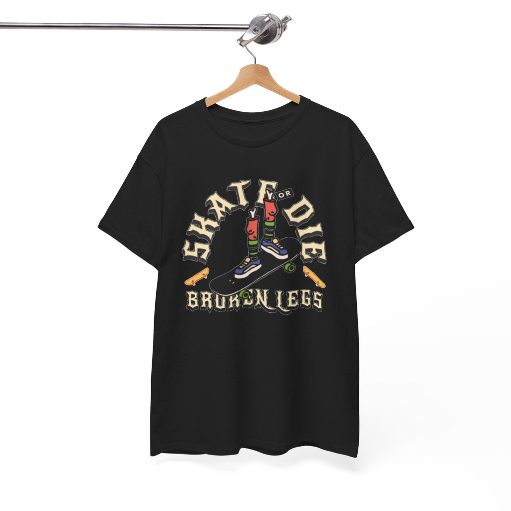 Skate or Die Broken Legs Graphic Tee - Vintage Skateboard Shirt