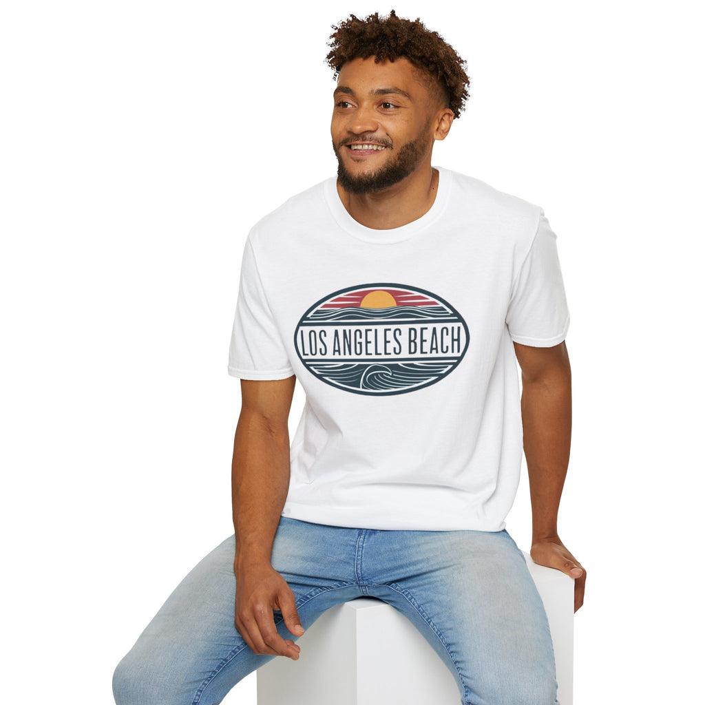 Los Angeles Beach T-Shirt — Retro Sunset Surf Graphic Tee