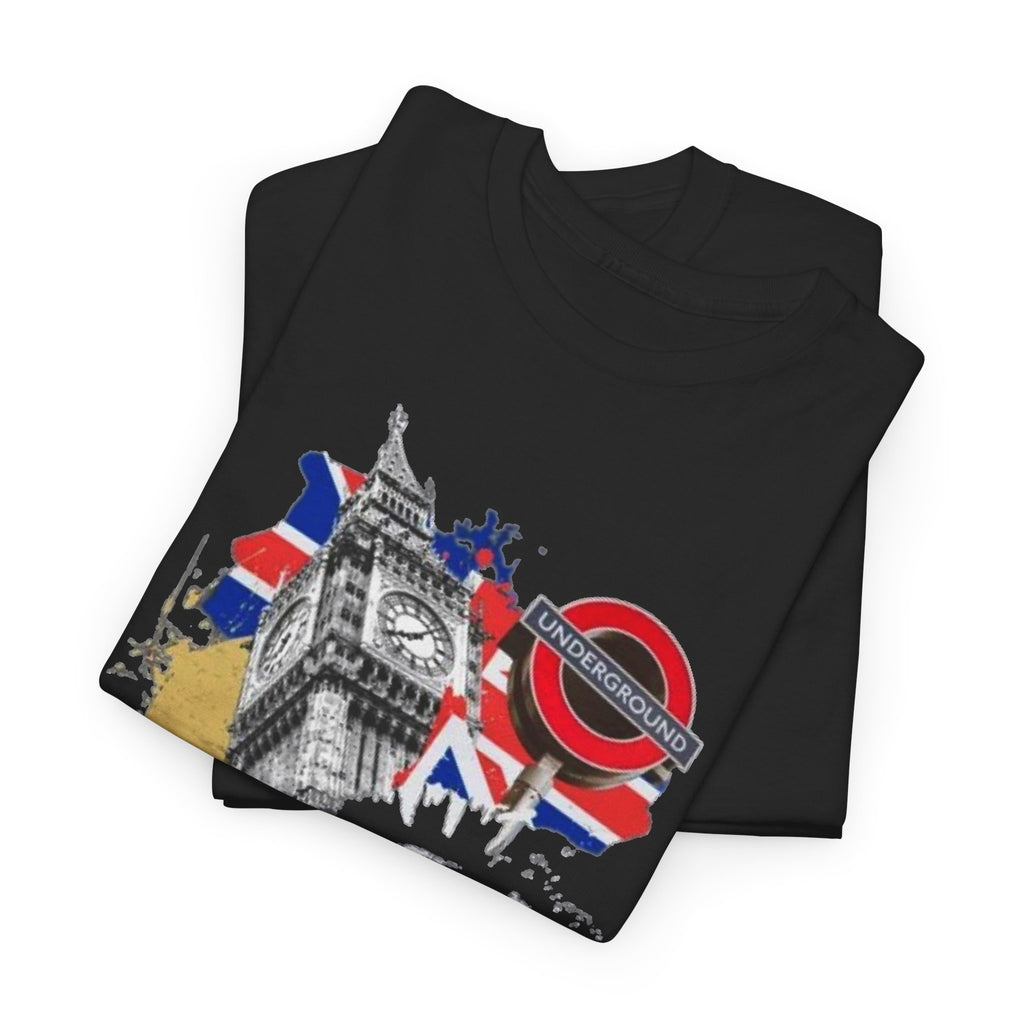 UK Punk Revolution Graphic Tee — Union Jack London Icons T‑Shirt
