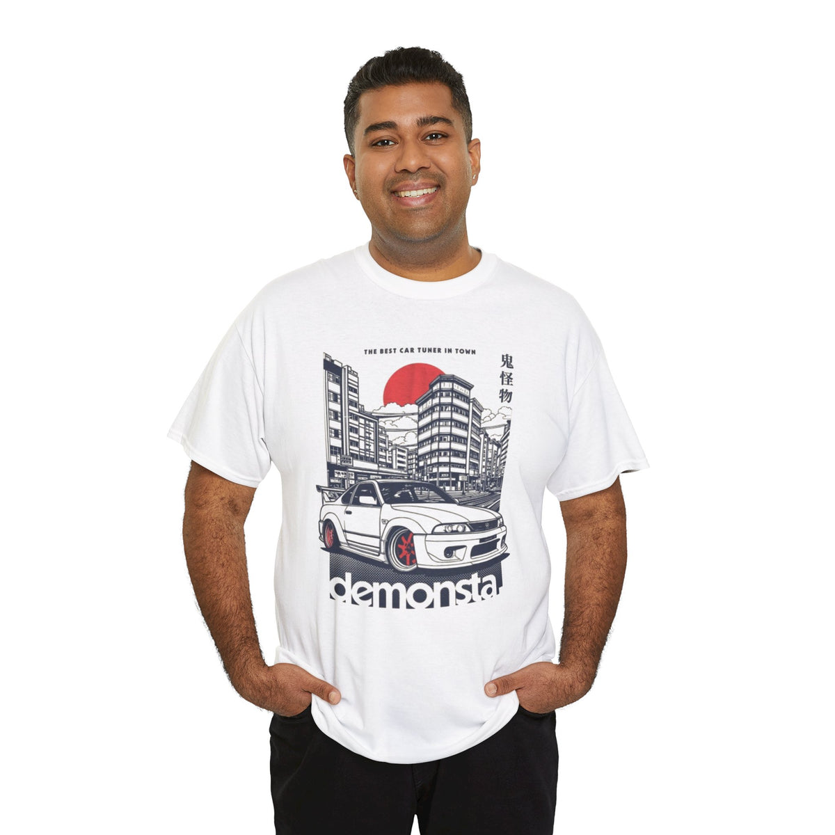 JDM Skyline Car Tee — "demonsta" Japanese Street Racing Graphic Shirt