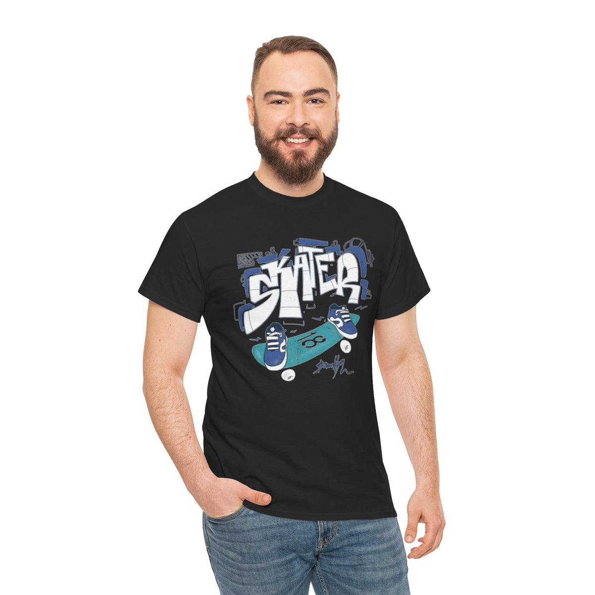 Skater Graffiti Skateboard Unisex Tee