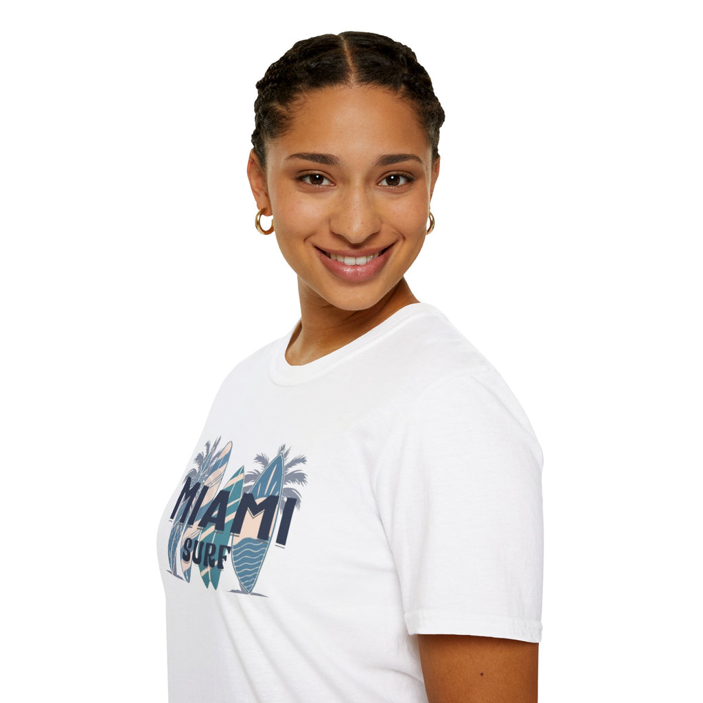 Miami Surf T-Shirt — Vintage Surfboard Palm Beach Tee