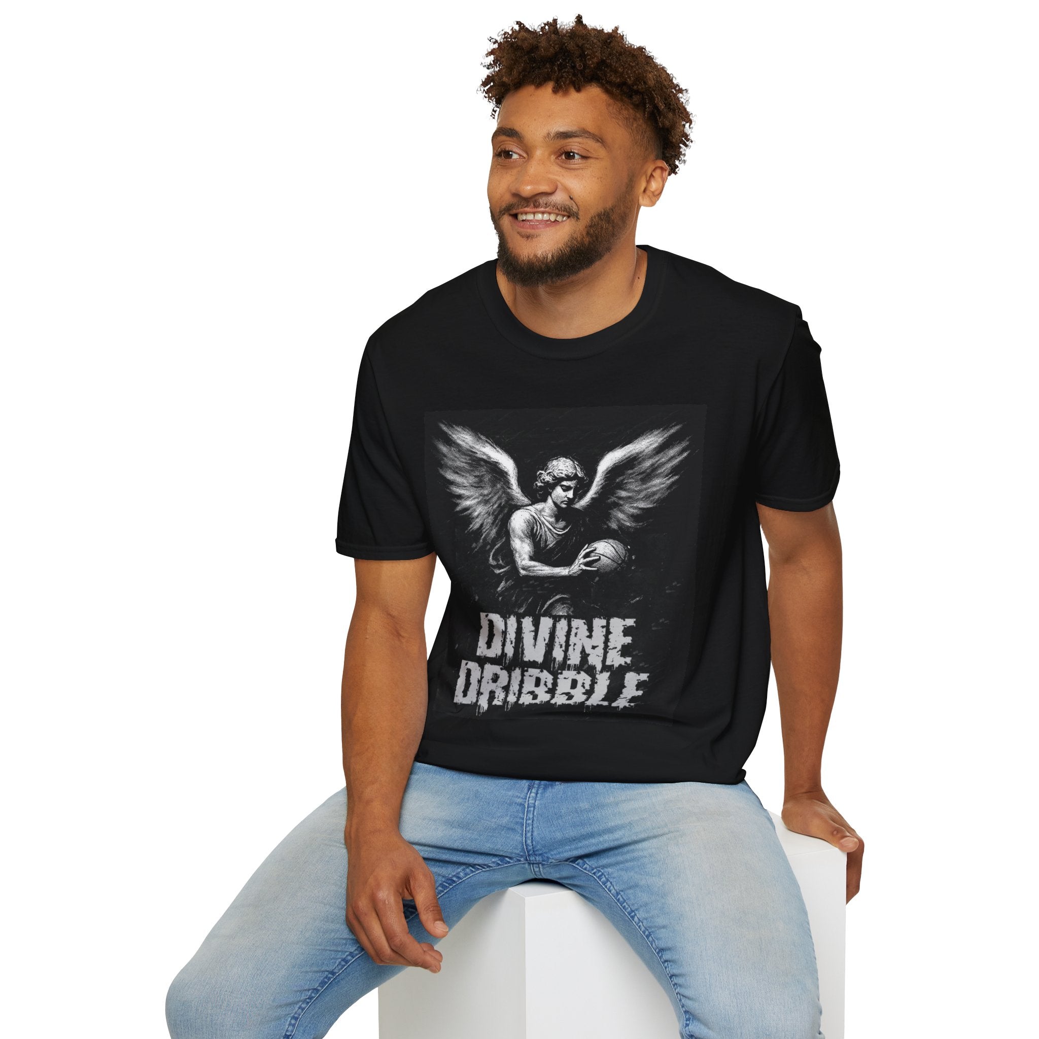Divine Dribble Angel Basketball Unisex T-Shirt