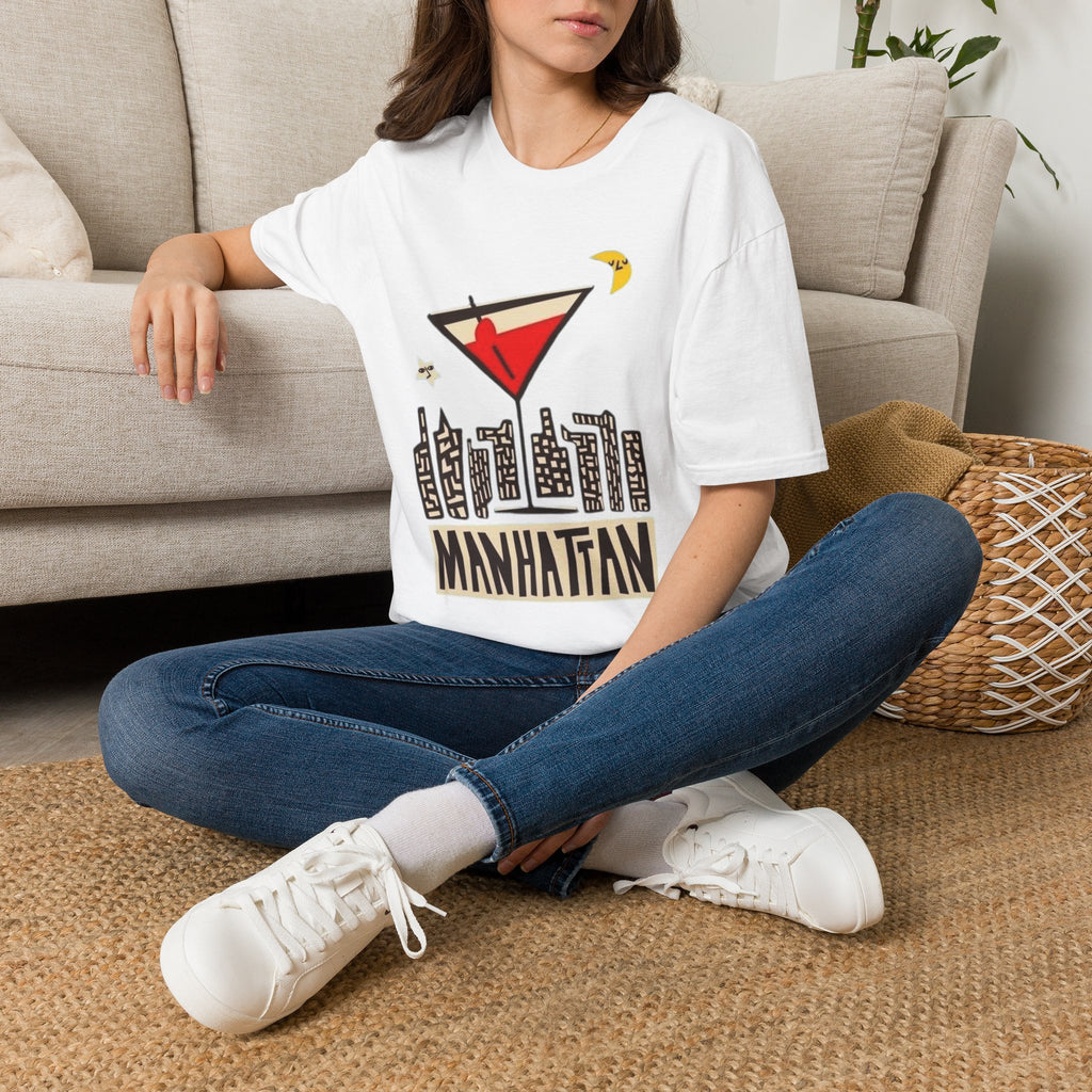 Manhattan Martini T-Shirt — NYC Skyline Cocktail Graphic Tee