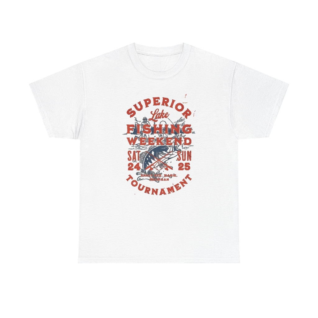 Fishing Tournament Tee — "Superior Lake Fishing Weekend" Vintage Fishing Shirt