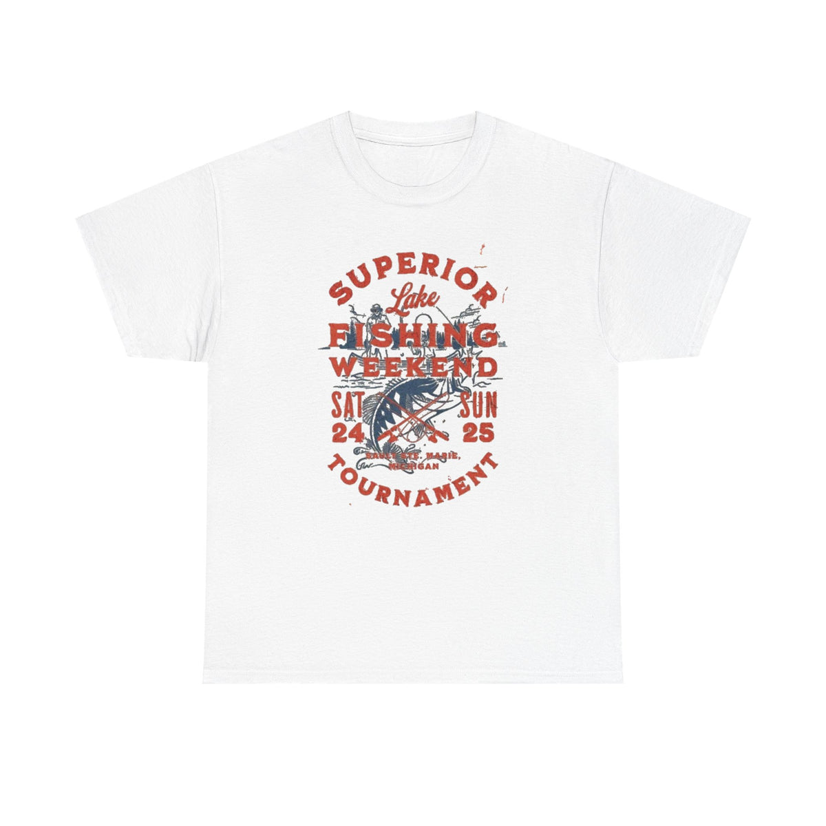 Fishing Tournament Tee — "Superior Lake Fishing Weekend" Vintage Fishing Shirt
