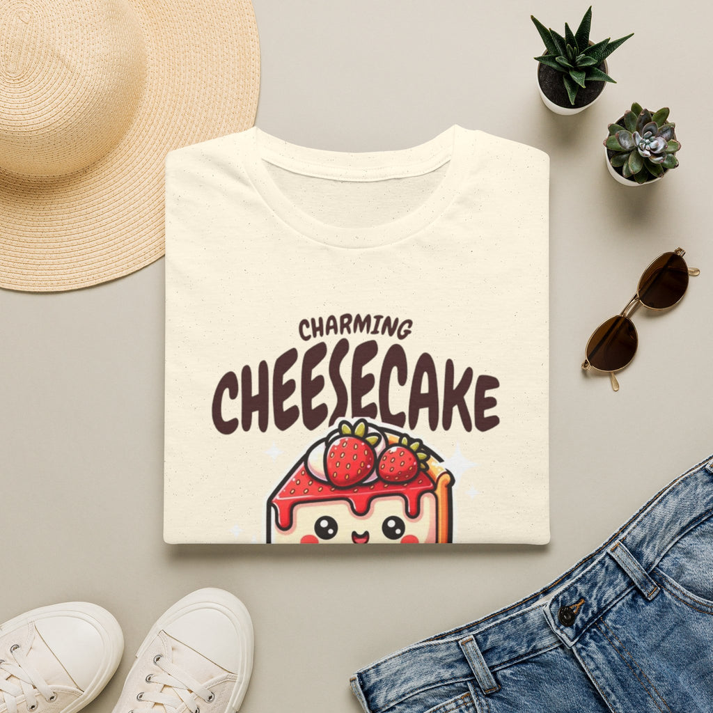Cheesecake T-Shirt — Charming Kawaii Strawberry Slice Graphic Tee