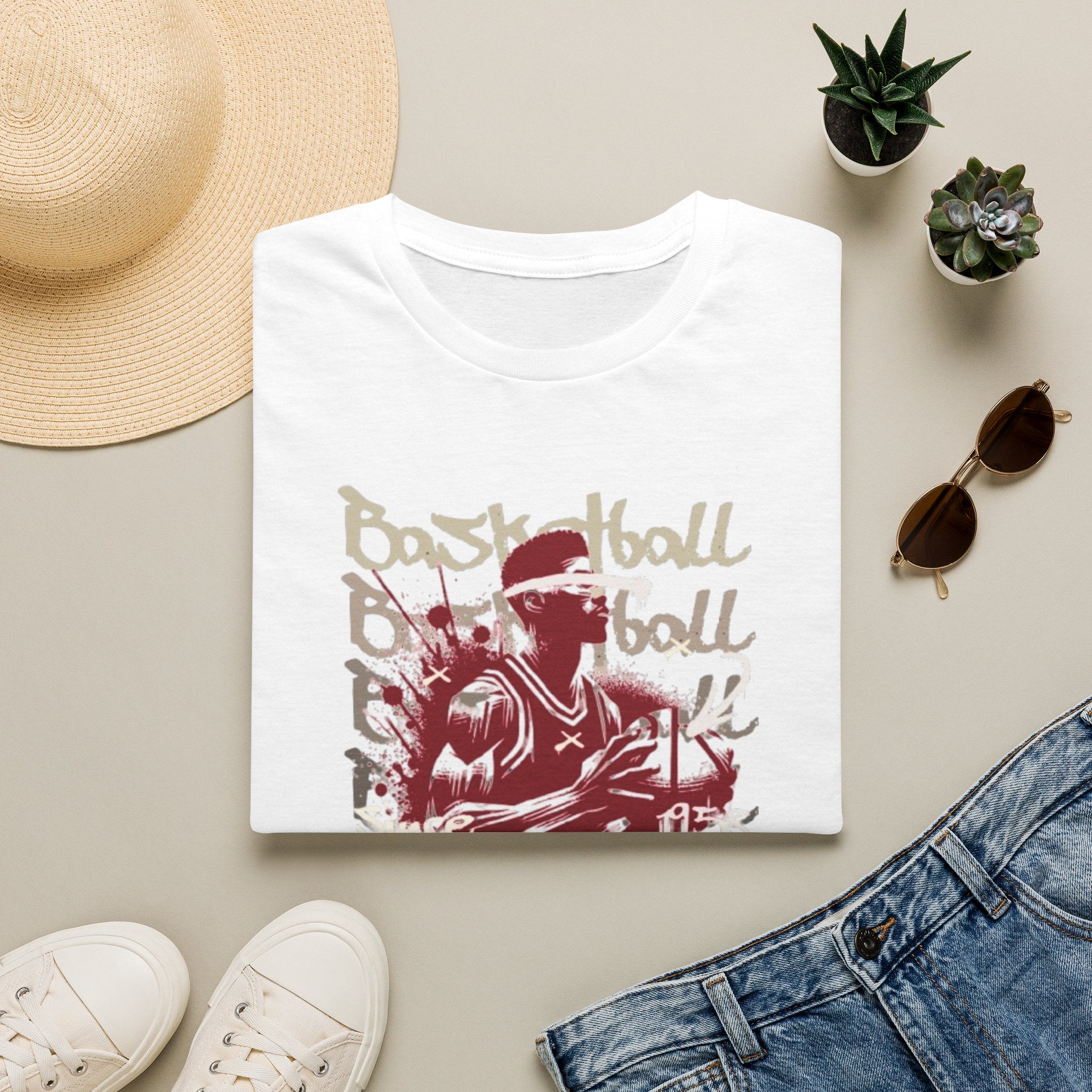 Basketball Player Graphic T-Shirt — Retro Streetball Tee