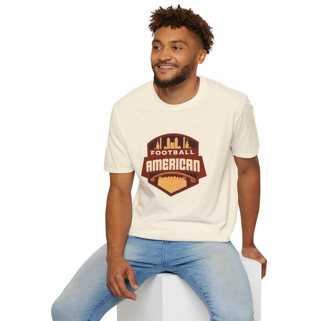 Vintage American Football T-Shirt – City Skyline Helmet Logo Retro Graphic Tee