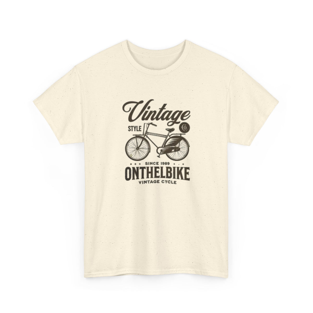 Vintage Bicycle Tee - "Vintage On The Bike" Retro Cycling Graphic T-Shirt