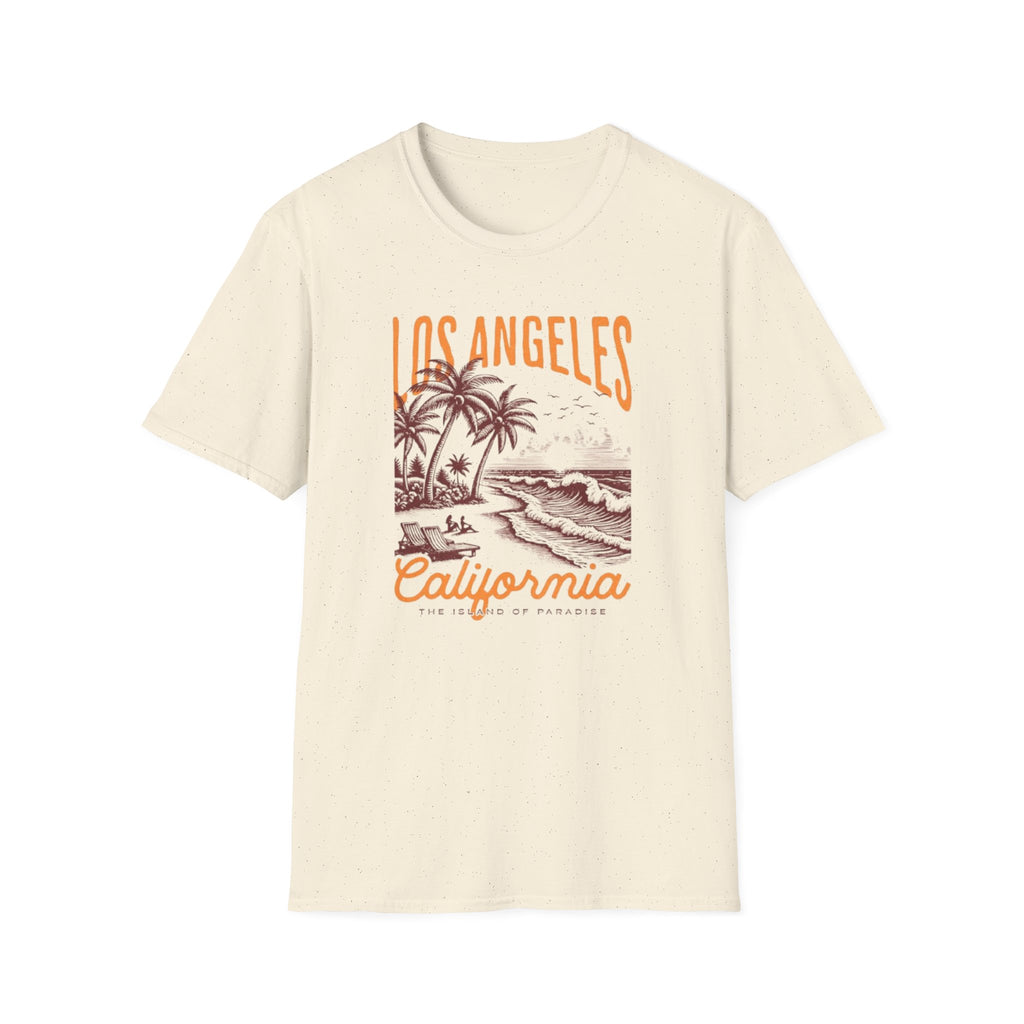 Los Angeles California Beach T-Shirt — Vintage Palm Tree Surf Sunset Tee