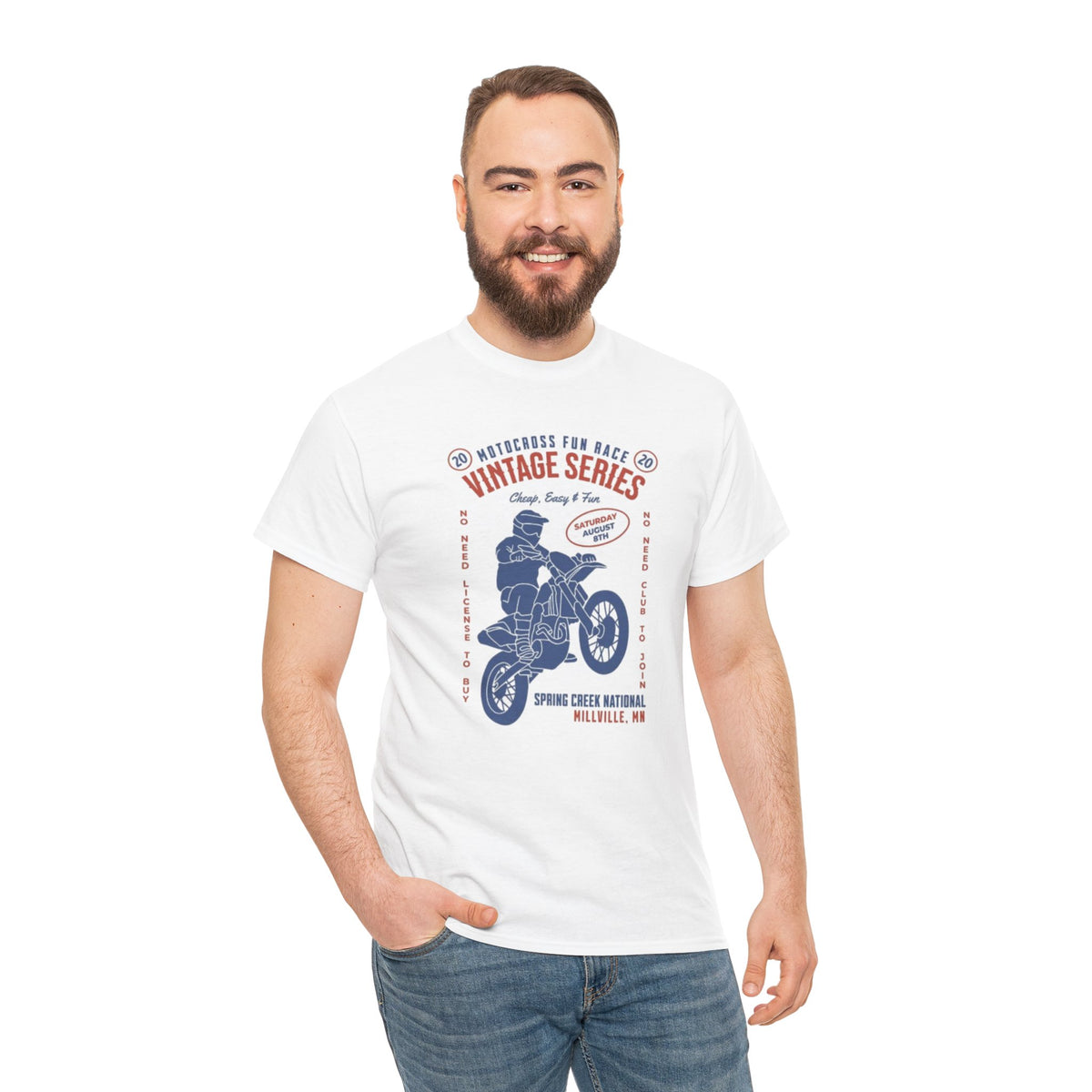 Vintage Motorcycle Tee — "Vintage Series" Dirt Bike Graphic Shirt