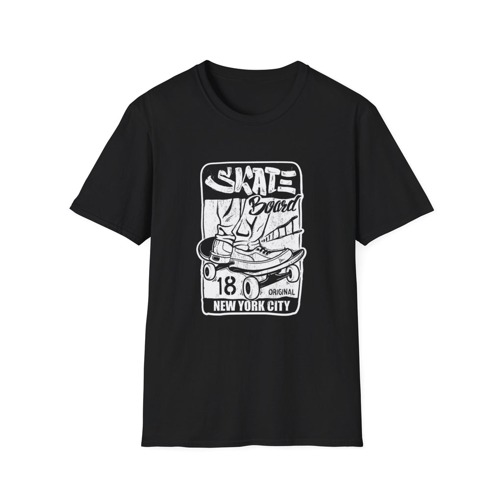 Skateboard Graphic T‑Shirt — NYC Skate Crew Vintage Logo