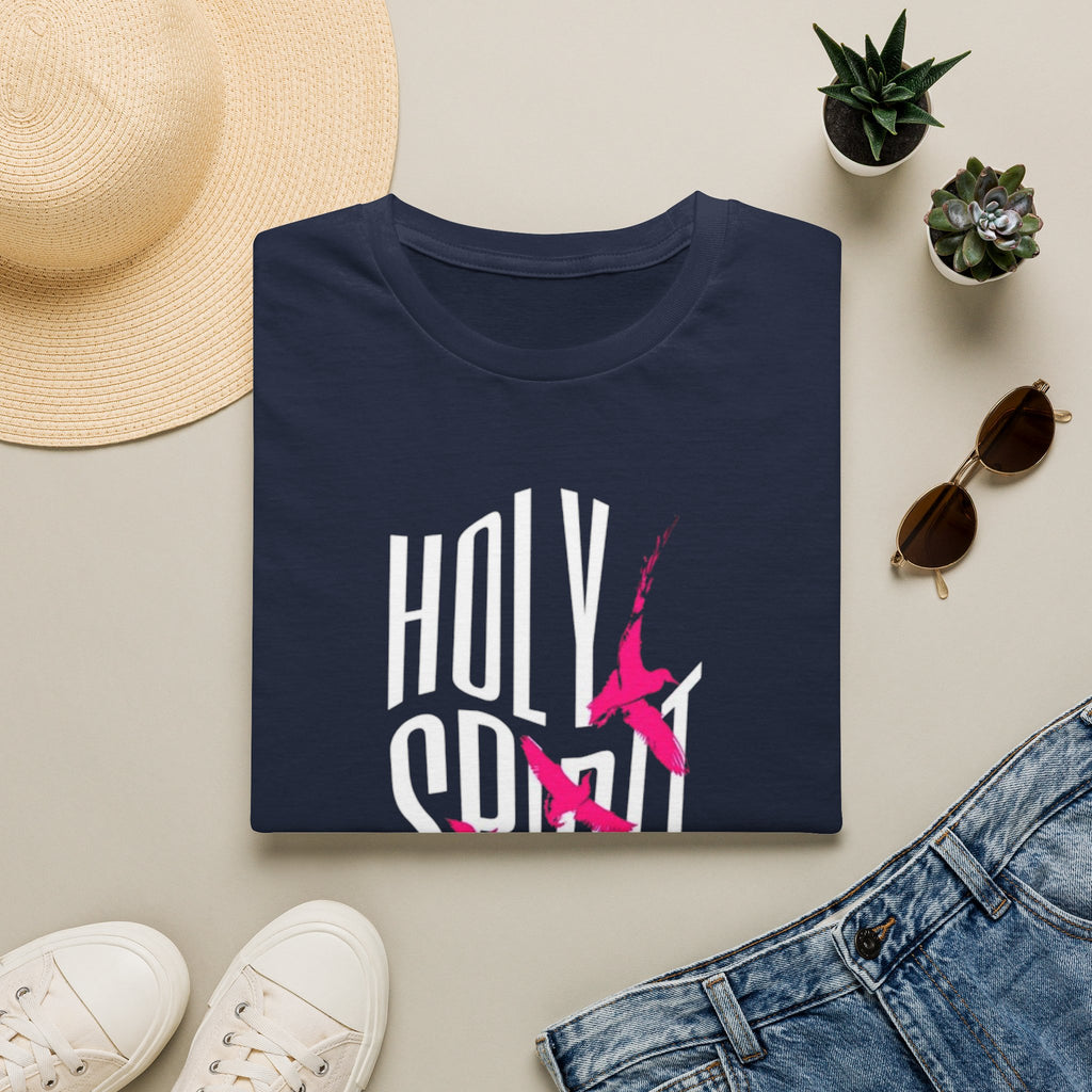 Holy Spirit T-Shirt — Contemporary Faith Graphic Tee with Pink Dove