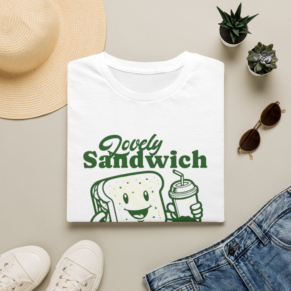 Lovely Sandwich Retro Graphic T-Shirt