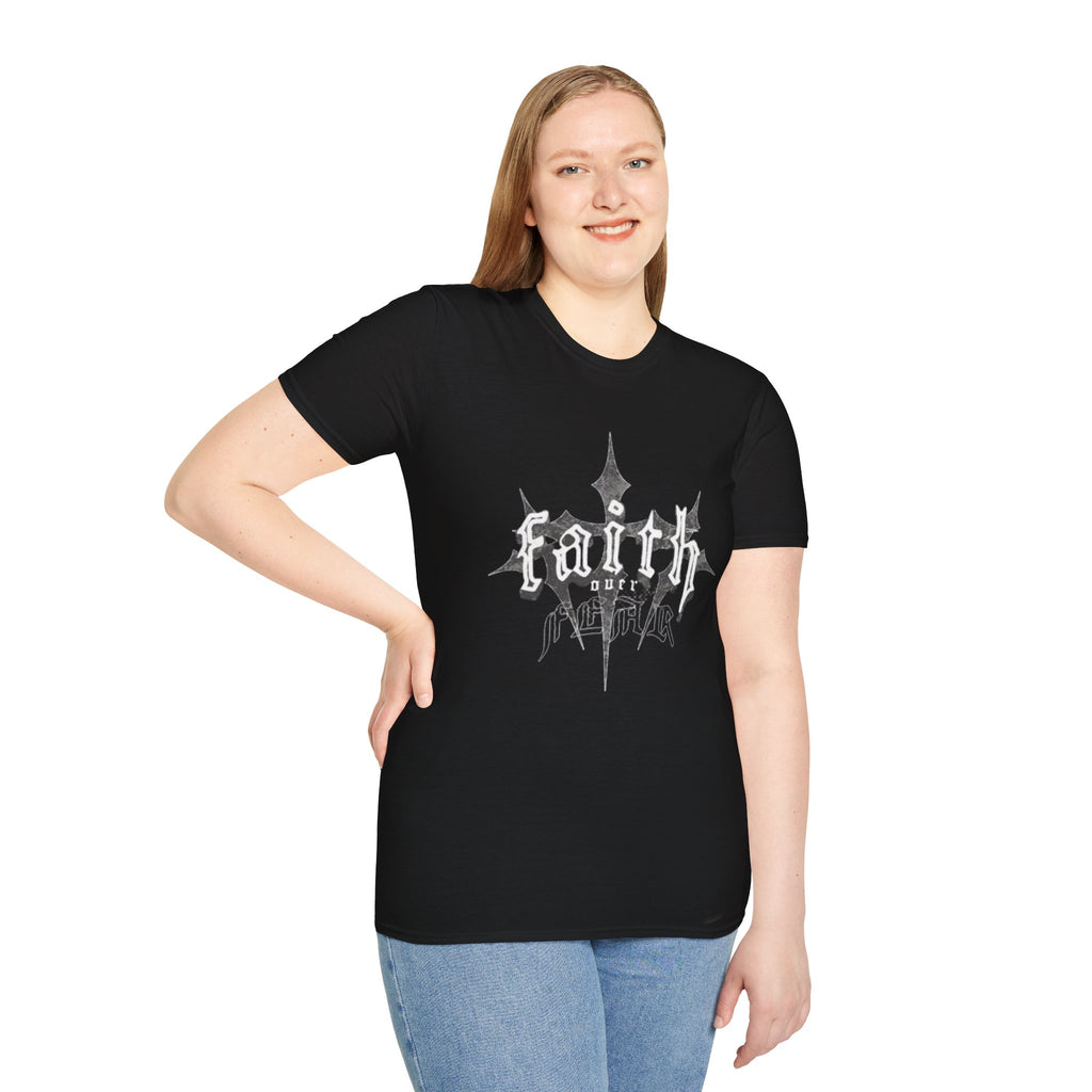 Faith Unisex Graphic Tee — Gothic Cross Faith Shirt