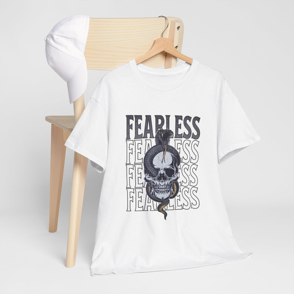 Fearless Skull Snake Tee — Gothic Graphic Skull T‑Shirt