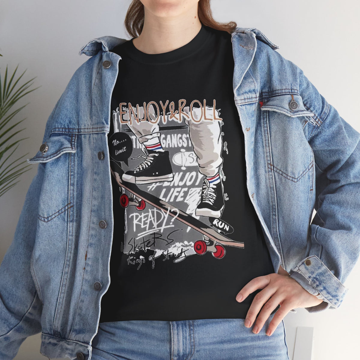 Skateboard Graphic Tee — "Ready to Roll" Vintage Skate Life Shirt