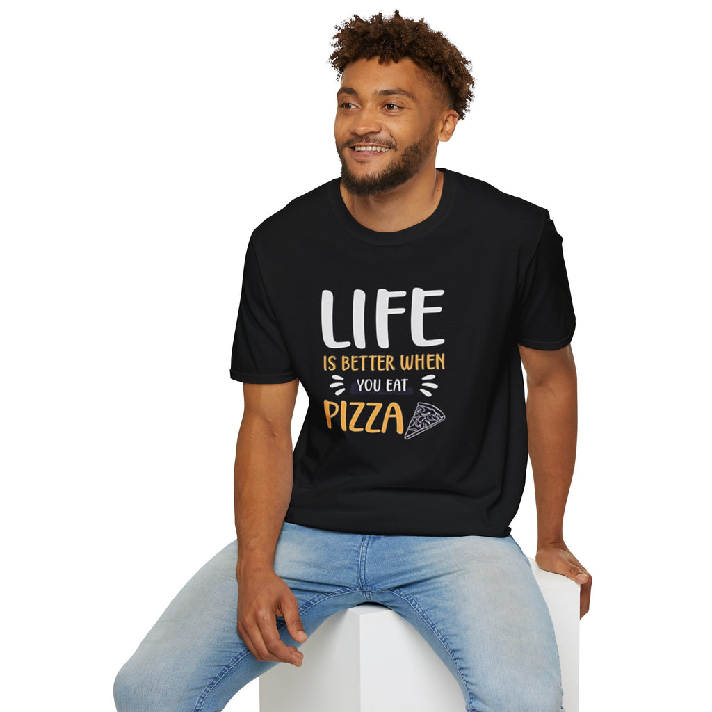 Pizza T-Shirt — "Life Is Better When You Eat Pizza" Casual Graphic Tee