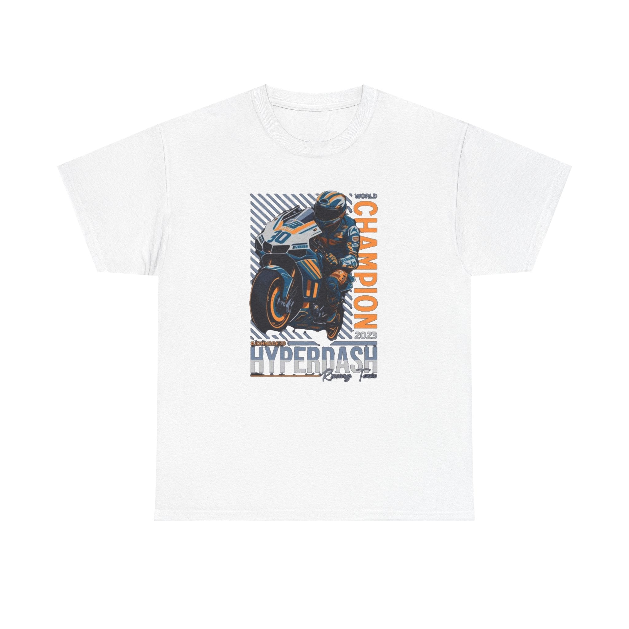 Motorcycle Champion Tee — Hyperdash Racing Graphic T‑Shirt