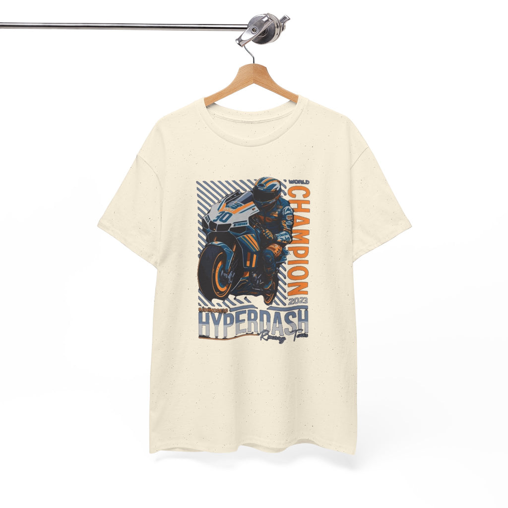 Motorcycle Champion Tee — Hyperdash Racing Graphic T‑Shirt