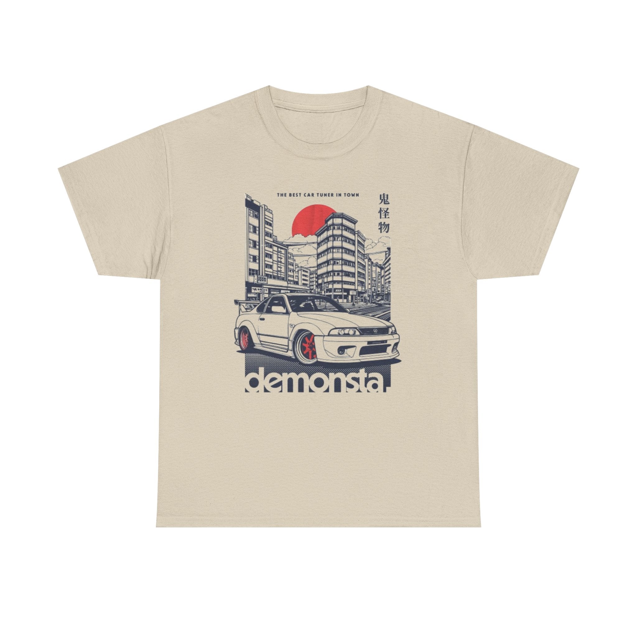 JDM Skyline Car Tee — "demonsta" Japanese Street Racing Graphic Shirt