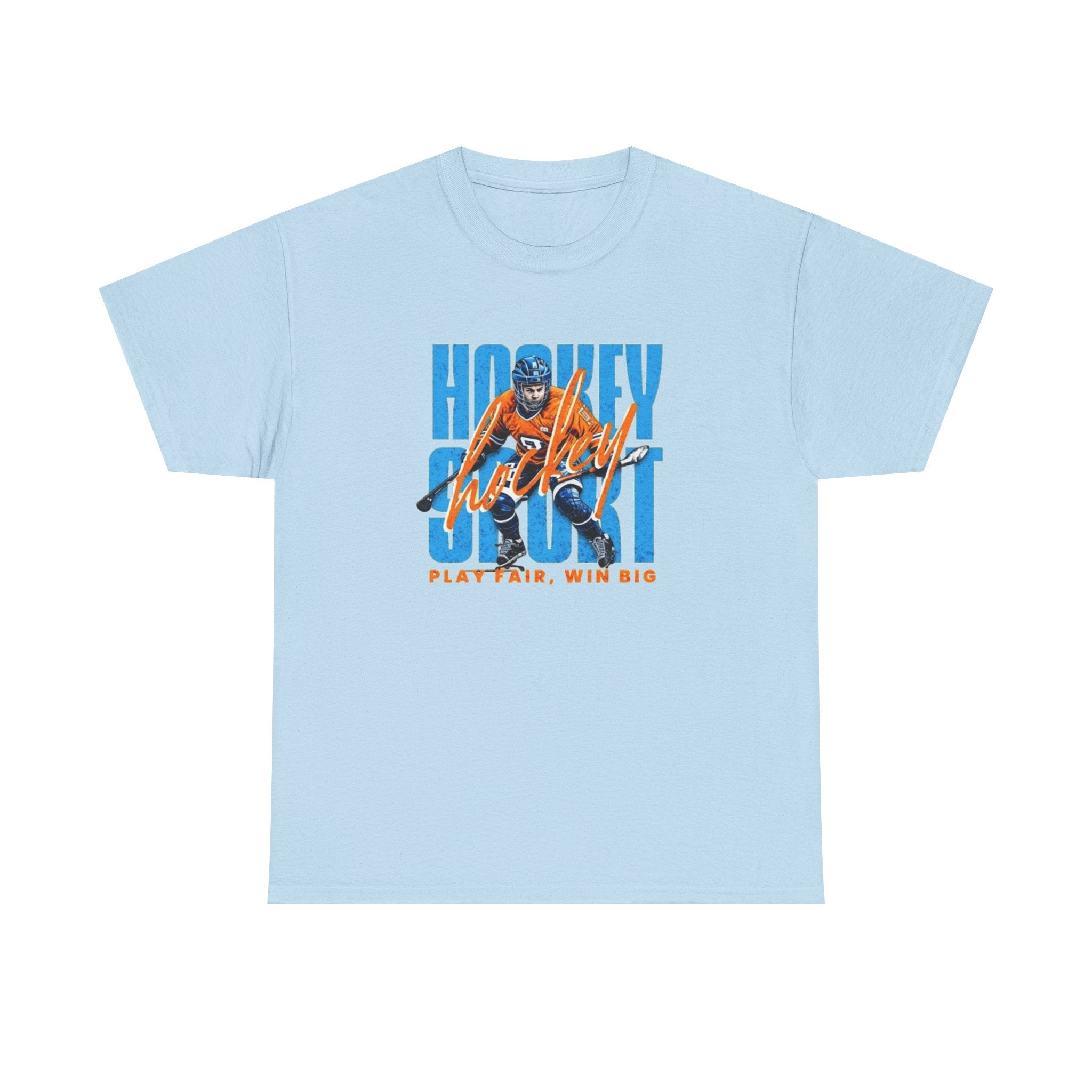 Hockey Spirit Tee — 'Play Fair, Win Big' Retro Hockey Player T-Shirt