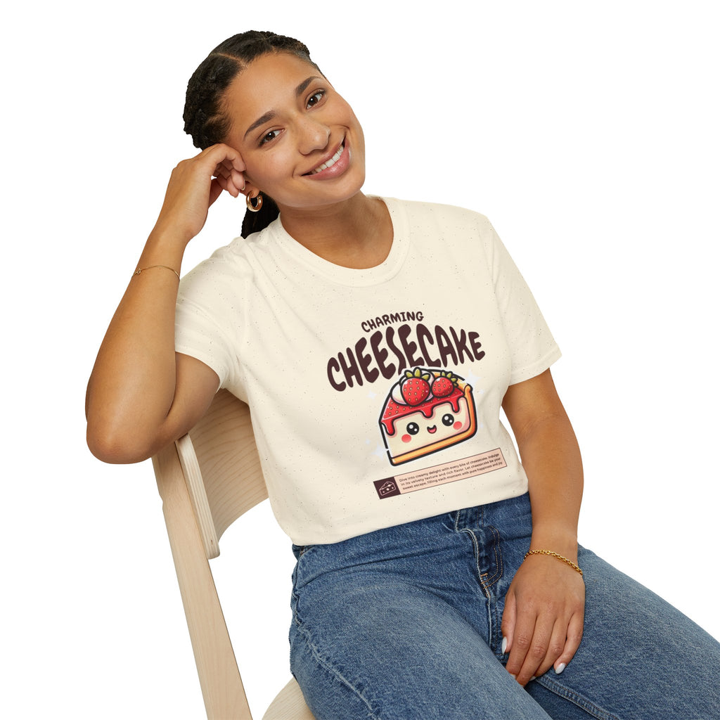 Cheesecake T-Shirt — Charming Kawaii Strawberry Slice Graphic Tee