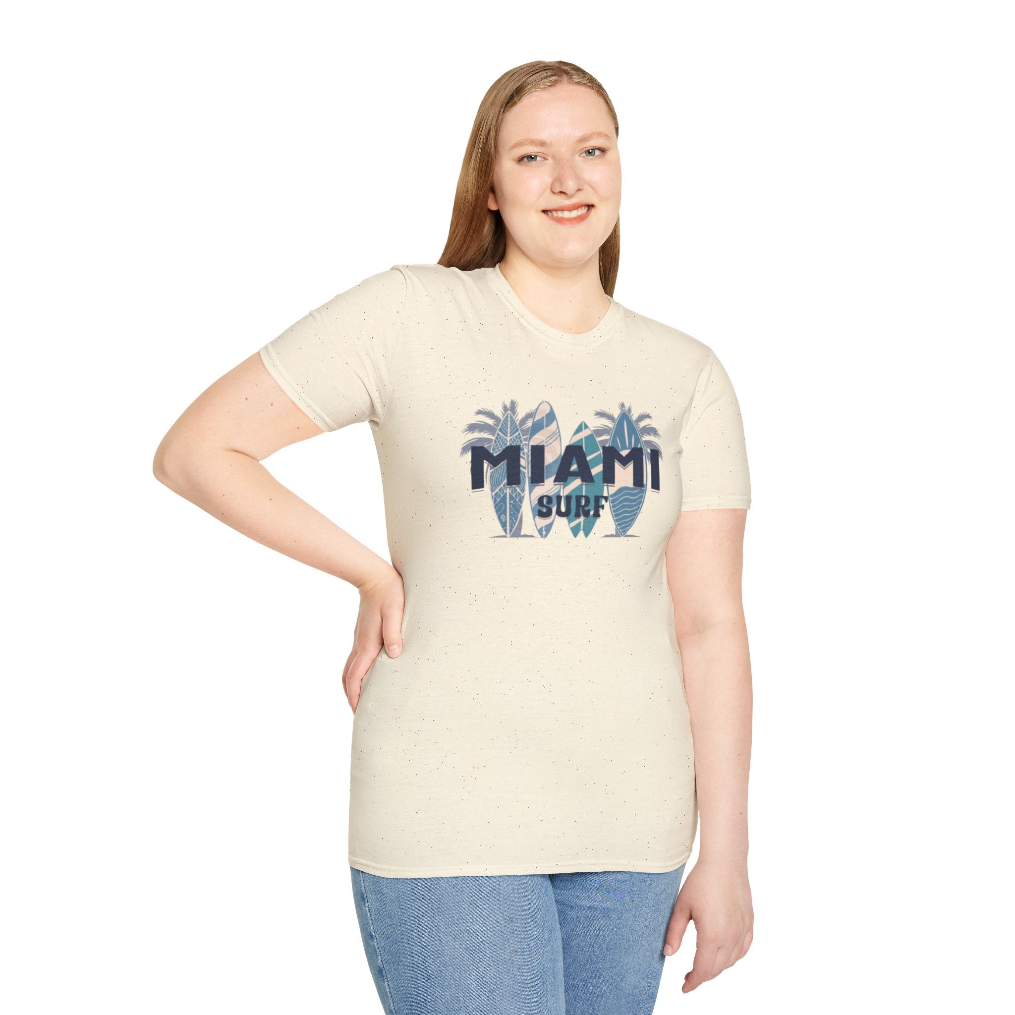 Miami Surf T-Shirt — Vintage Surfboard Palm Beach Tee