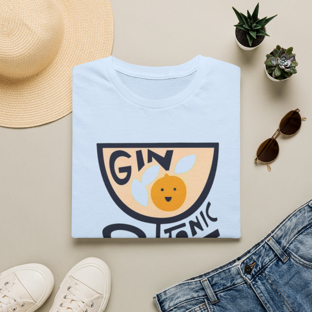 Gin & Tonic Graphic T-Shirt — Retro Cocktail Tee with Orange Slice