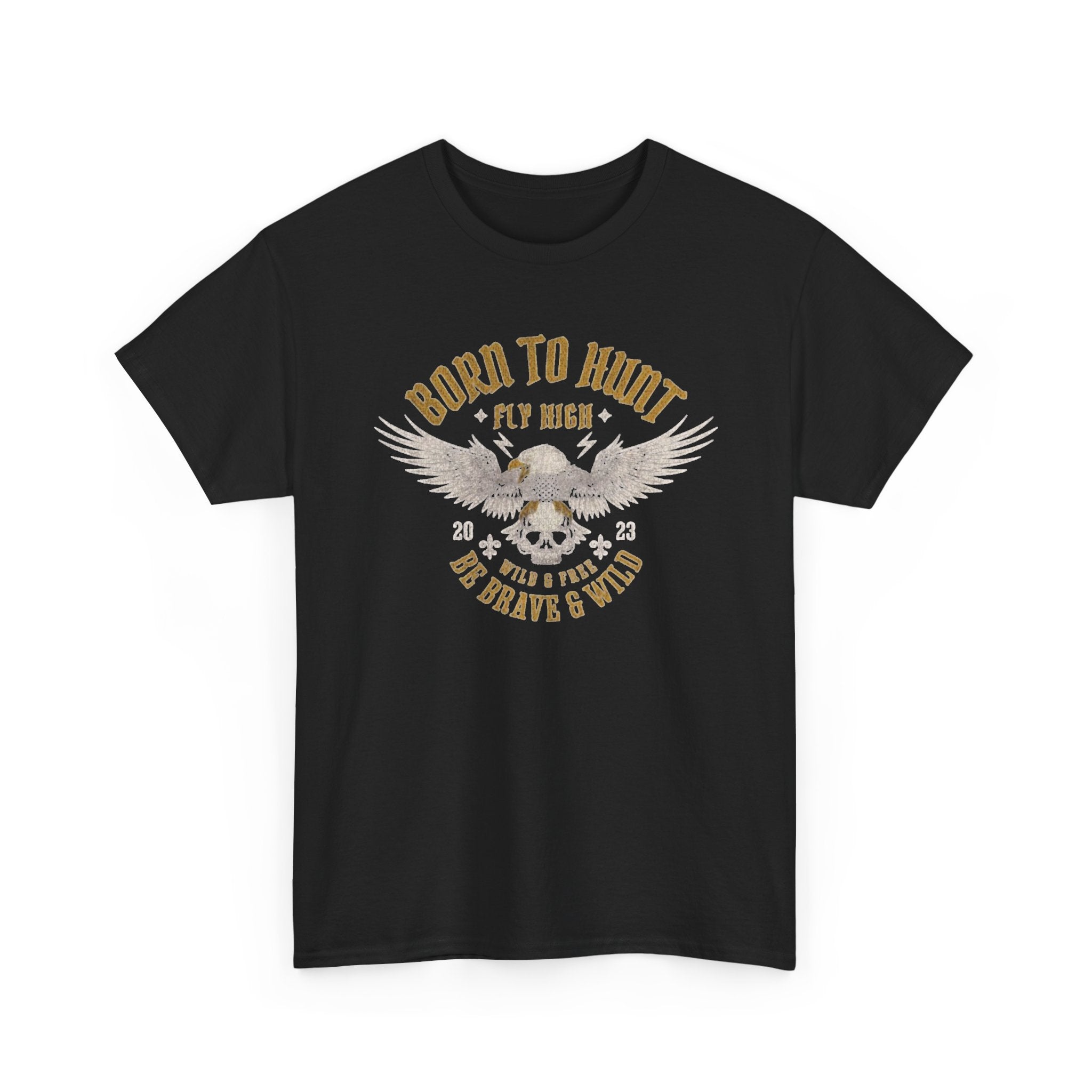 Born to Hunt Tee — Wings, Skull & ‘Born to Hunt’ Graphic Shirt for Hunters