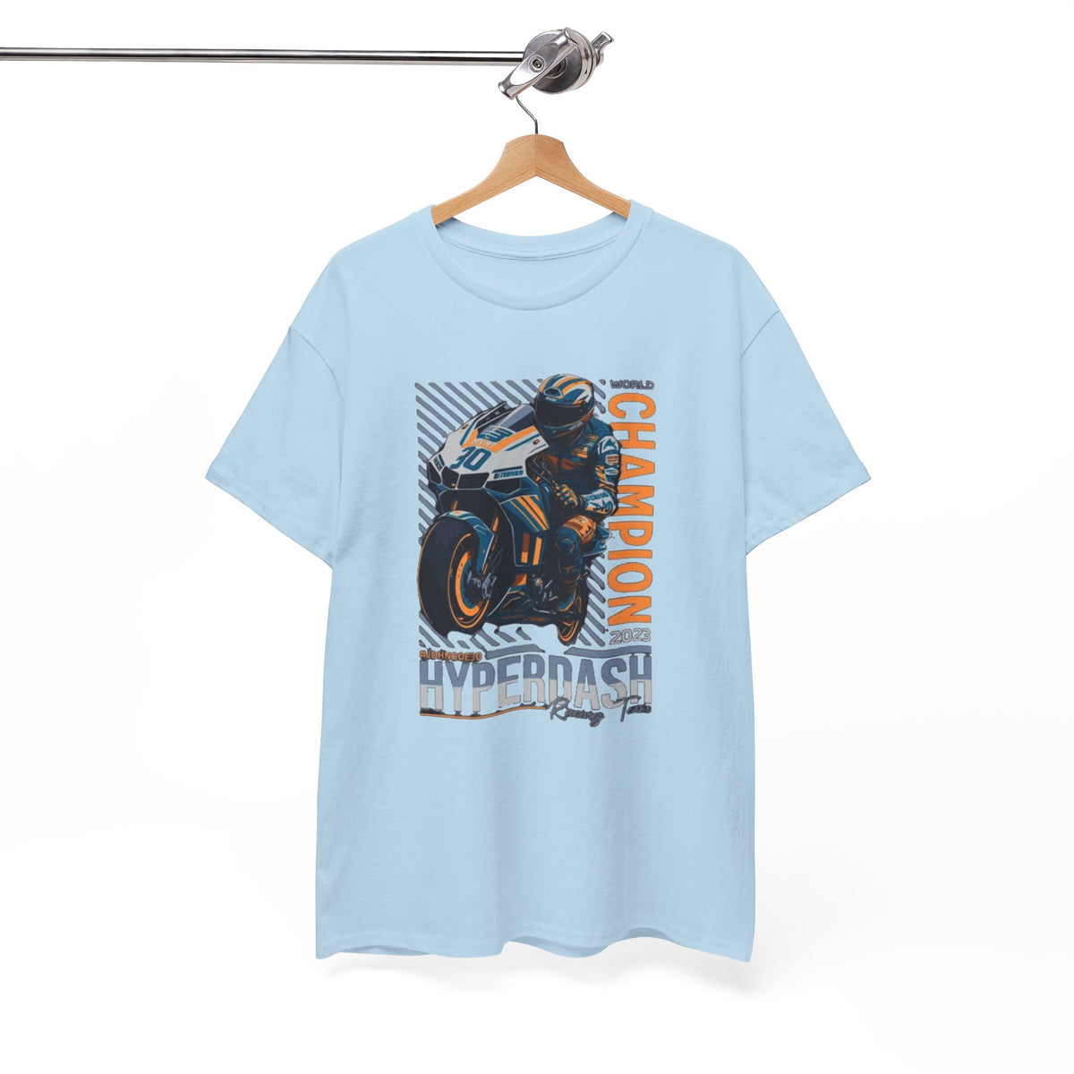 Motorcycle Champion Tee — Hyperdash Racing Graphic T‑Shirt