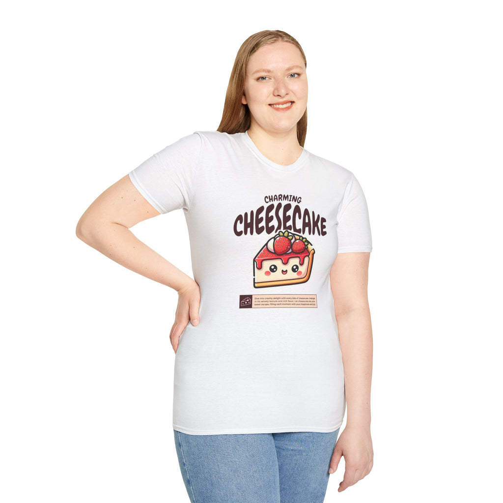 Cheesecake T-Shirt — Charming Kawaii Strawberry Slice Graphic Tee