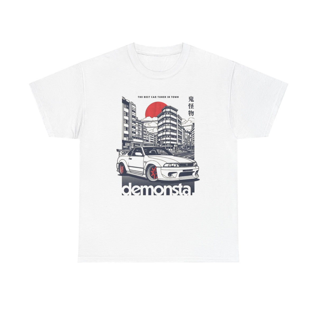 JDM Skyline Car Tee — "demonsta" Japanese Street Racing Graphic Shirt