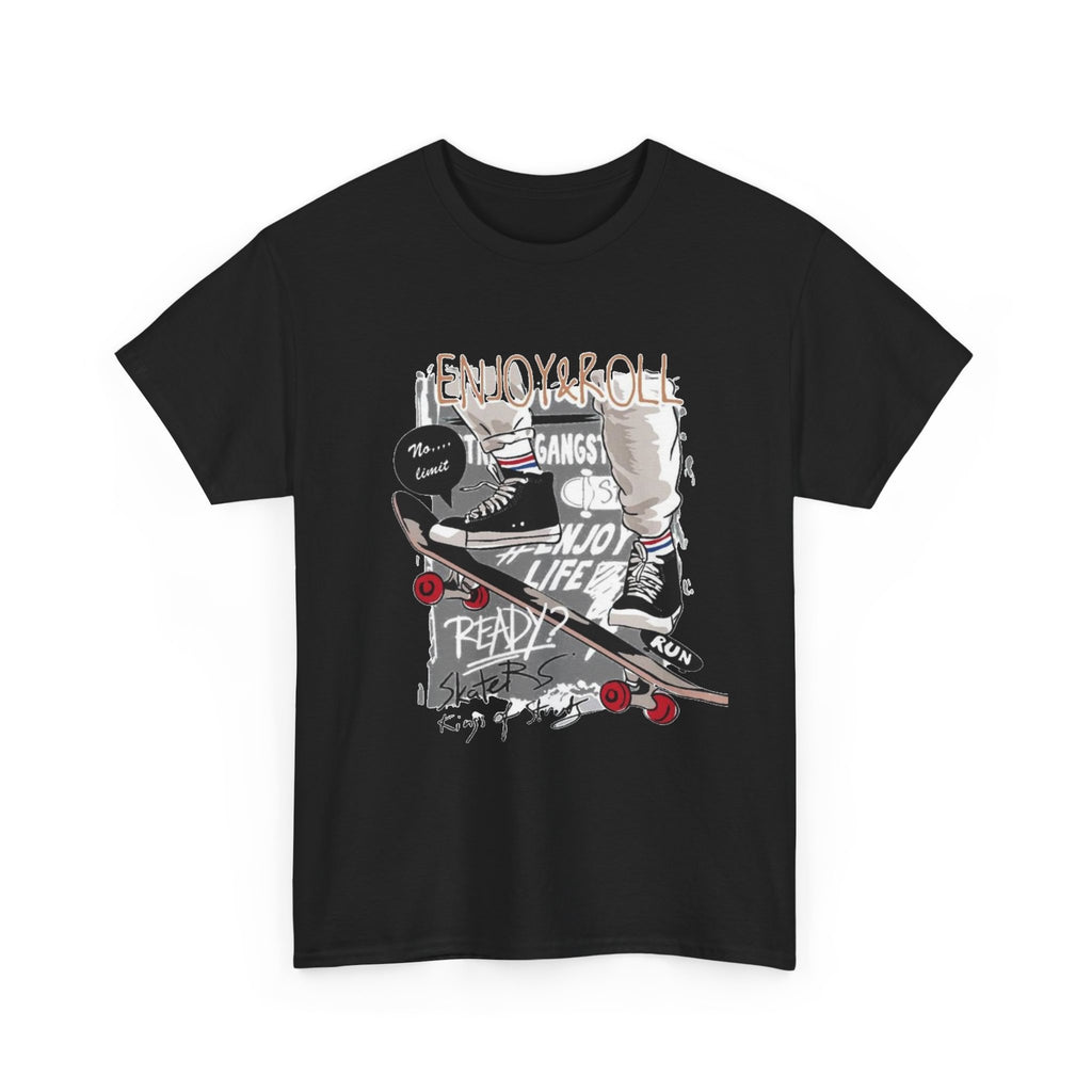 Skateboard Graphic Tee — "Ready to Roll" Vintage Skate Life Shirt
