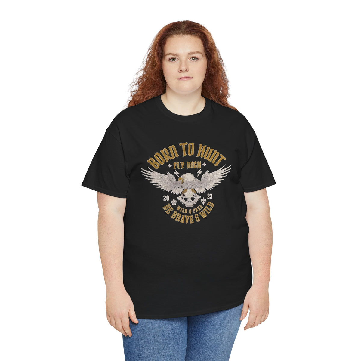 Born to Hunt Tee — Wings, Skull & ‘Born to Hunt’ Graphic Shirt for Hunters
