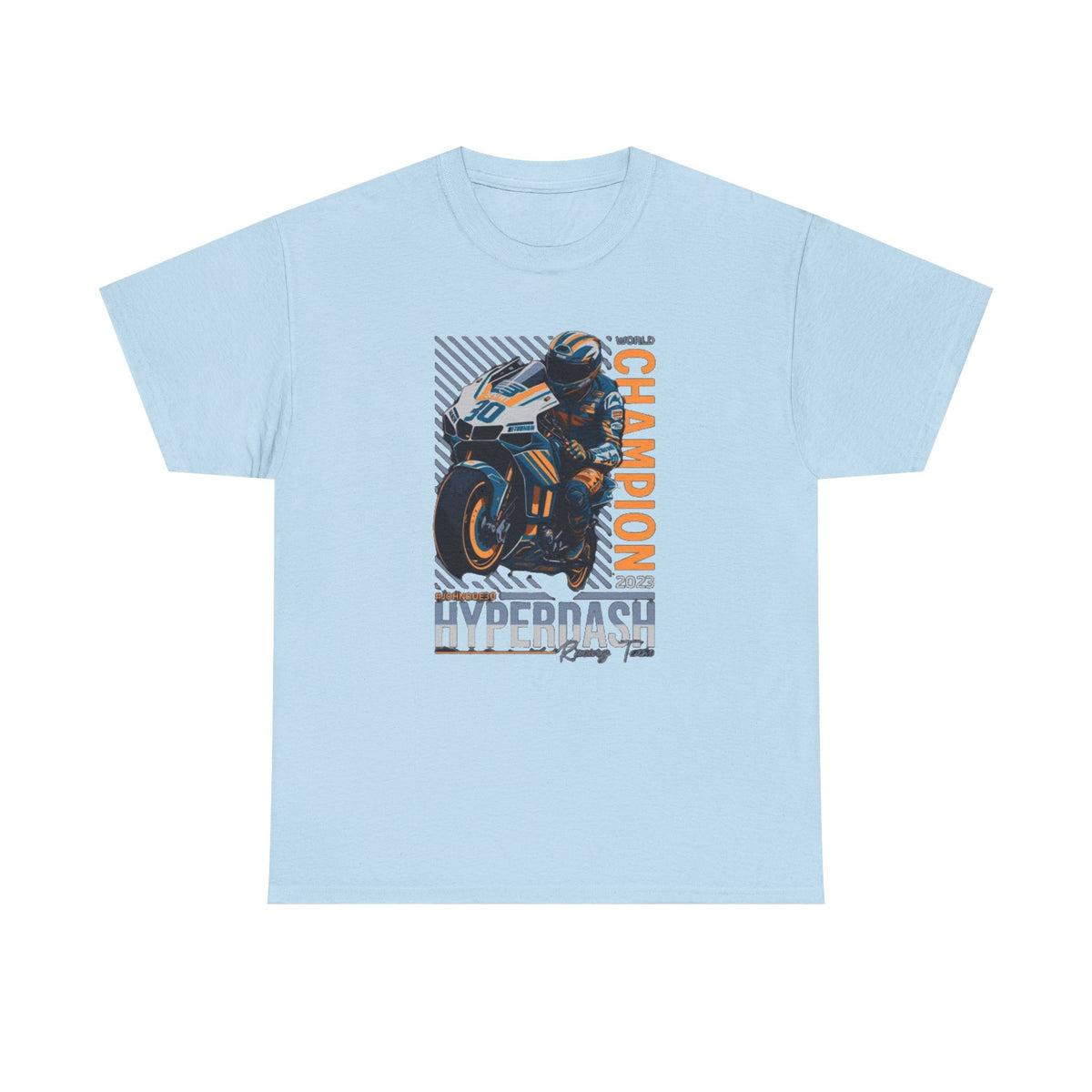 Motorcycle Champion Tee — Hyperdash Racing Graphic T‑Shirt