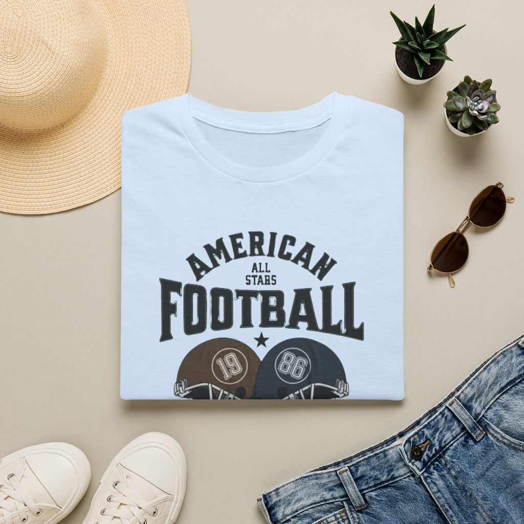 Football Helmet T-Shirt — "American All Stars Football" Vintage Sports Tee