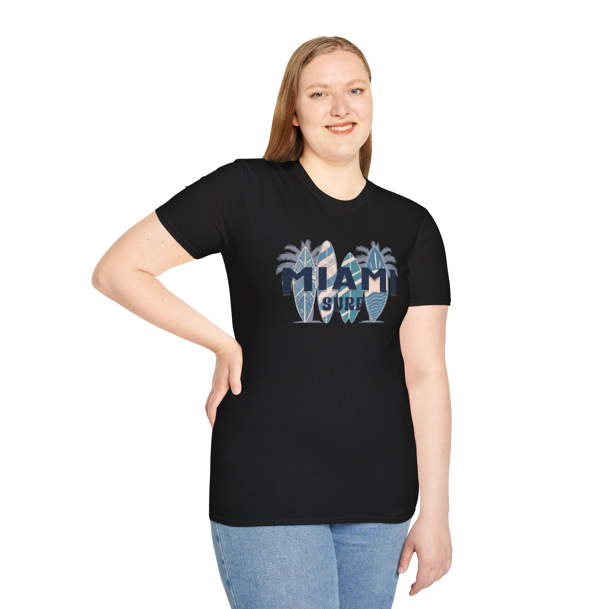 Miami Surf T-Shirt — Vintage Surfboard Palm Beach Tee
