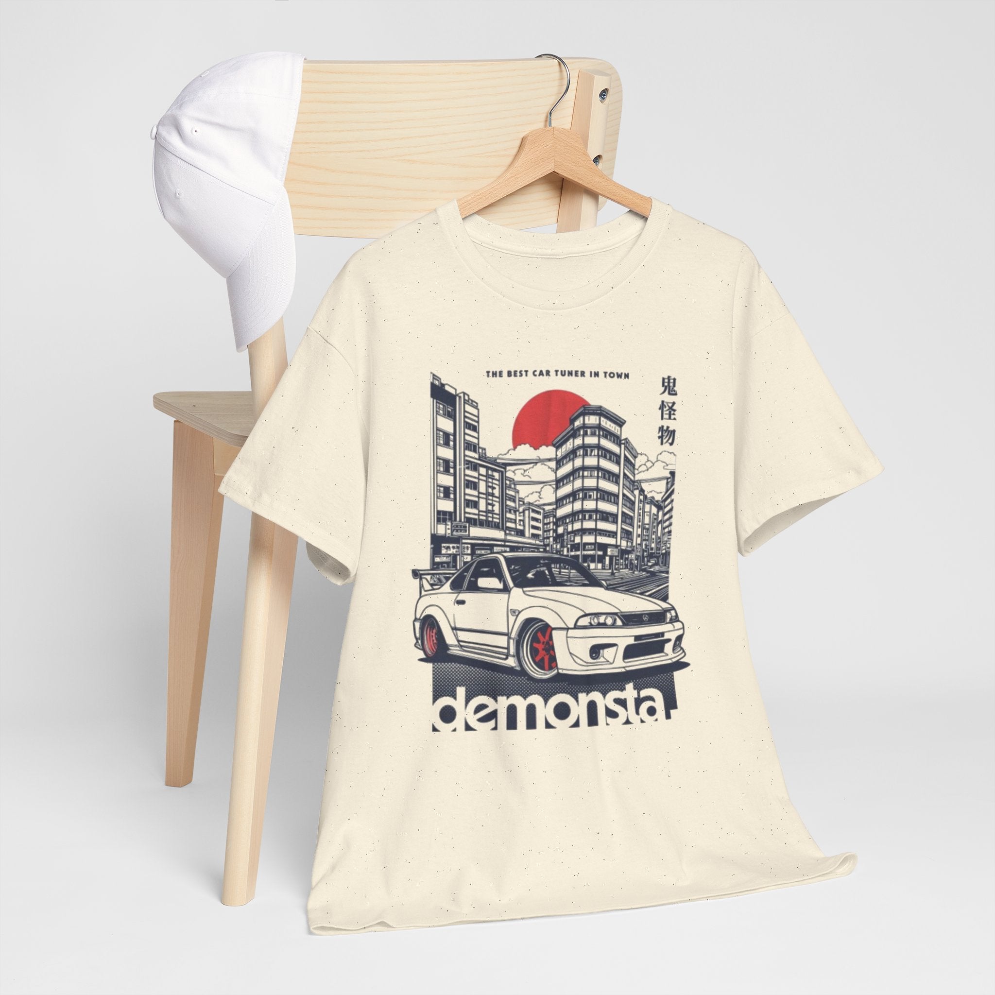 JDM Skyline Car Tee — "demonsta" Japanese Street Racing Graphic Shirt
