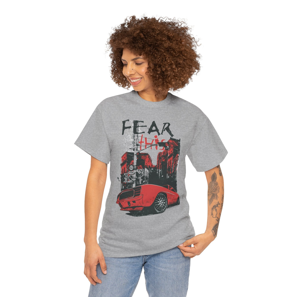 Retro Red Muscle Car City Street Racing T‑Shirt