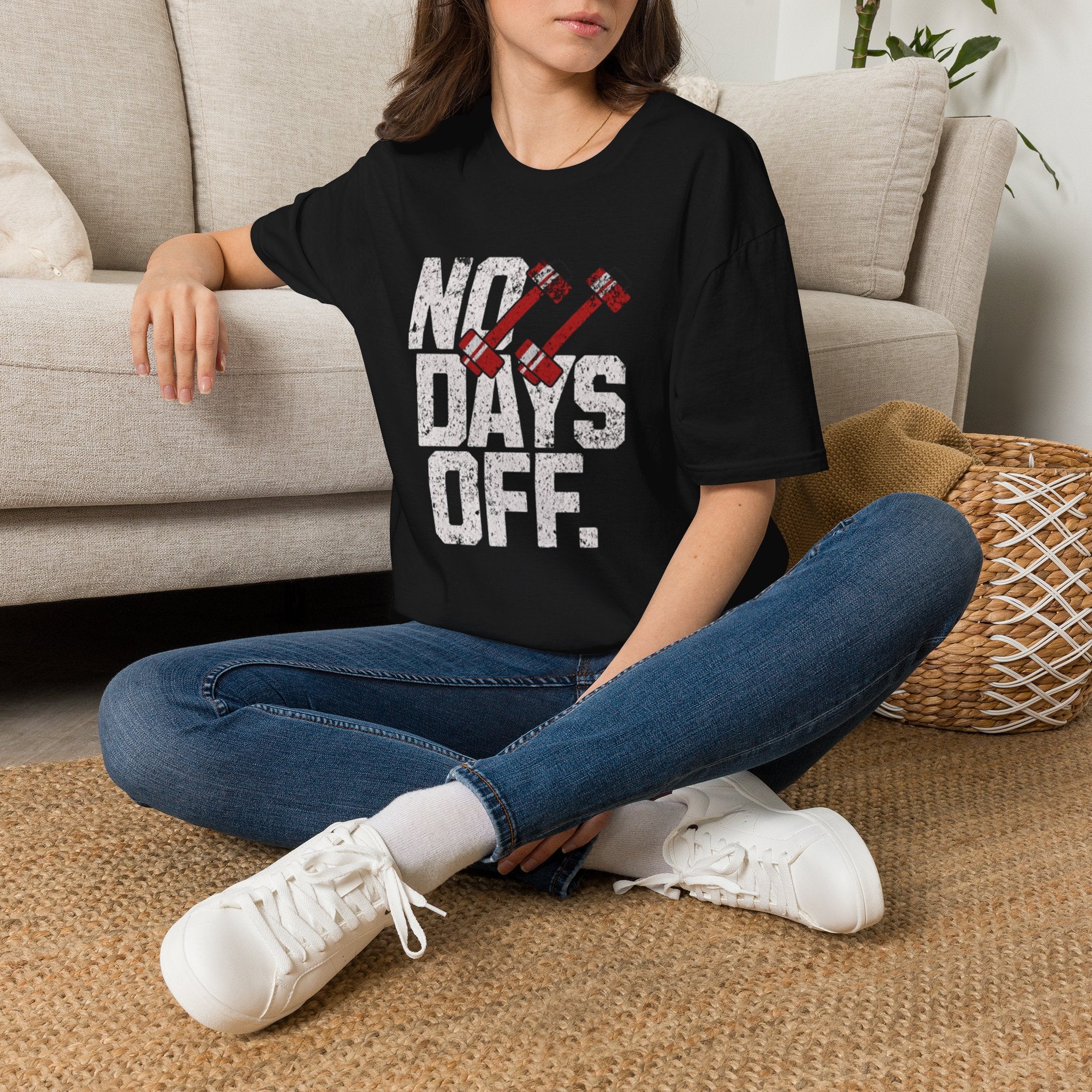 No Days Off Workout T-Shirt — Motivational Gym Fitness Tee