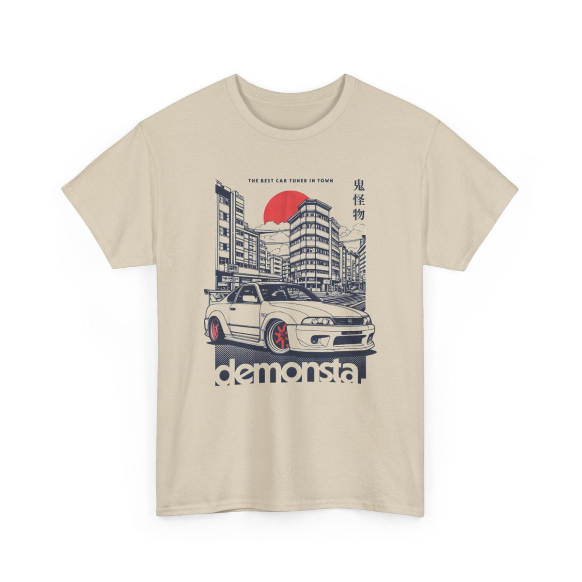 JDM Skyline Car Tee — "demonsta" Japanese Street Racing Graphic Shirt