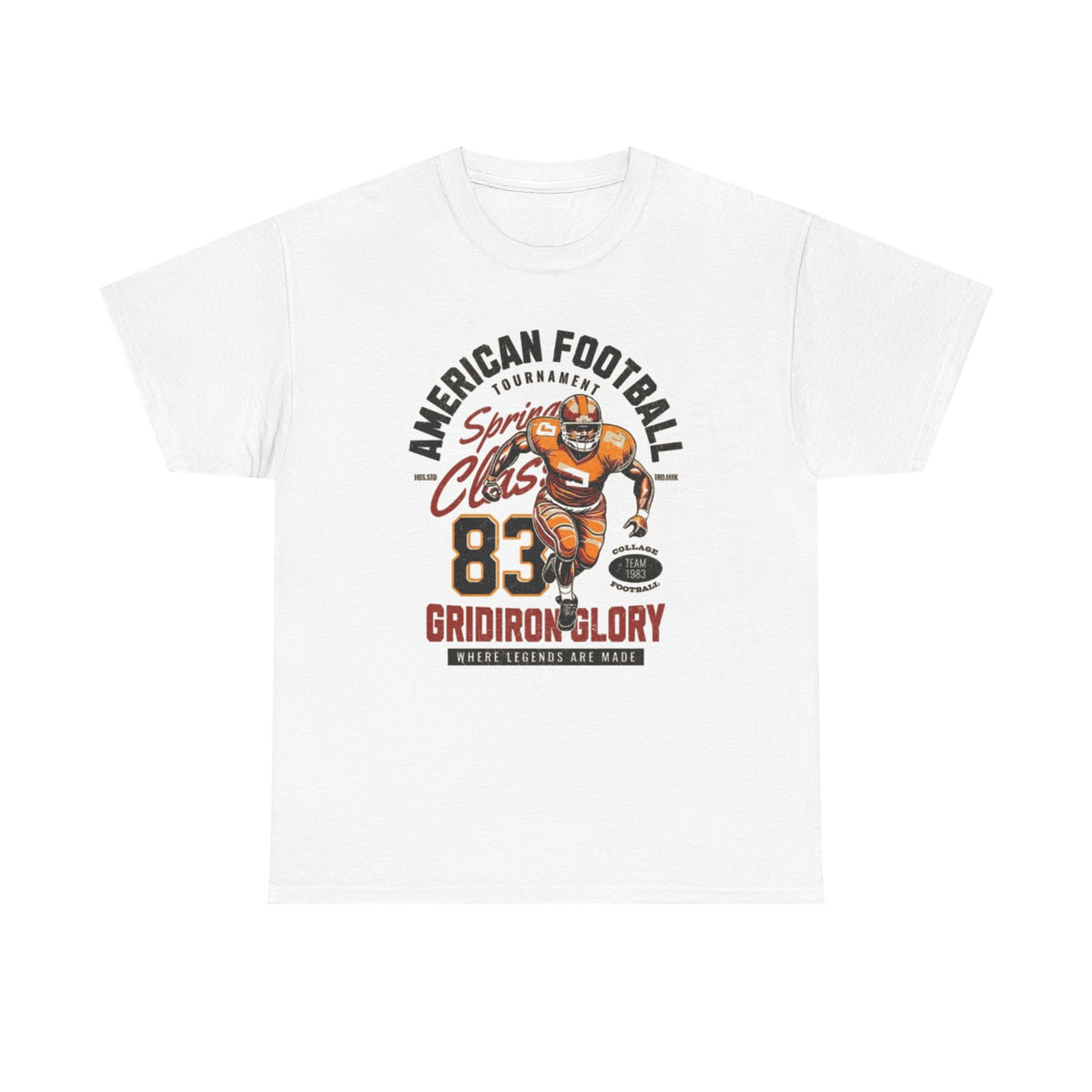 Football Gridiron Glory Tee — Vintage American Football Player Graphic Shirt