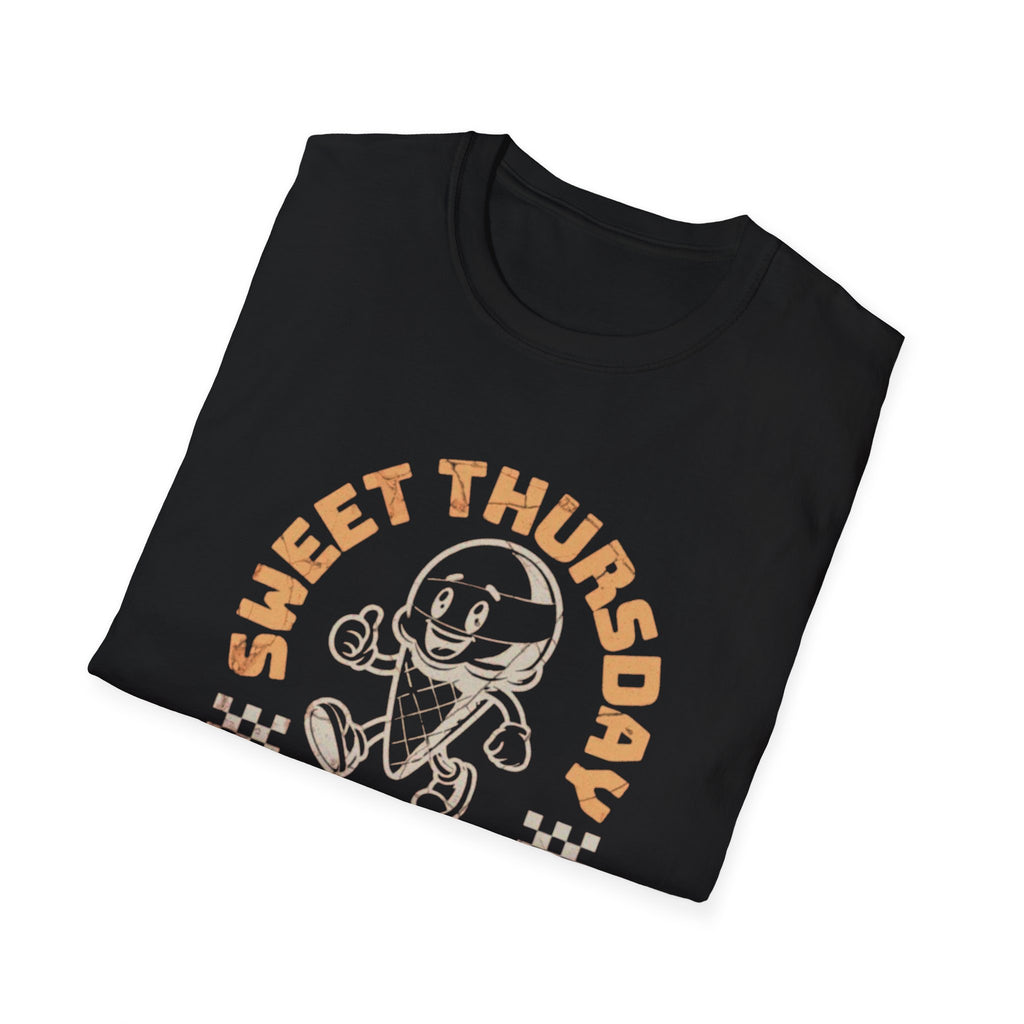 Sweet Thursday Ice Cream T-Shirt — Retro Cartoon Cone Graphic