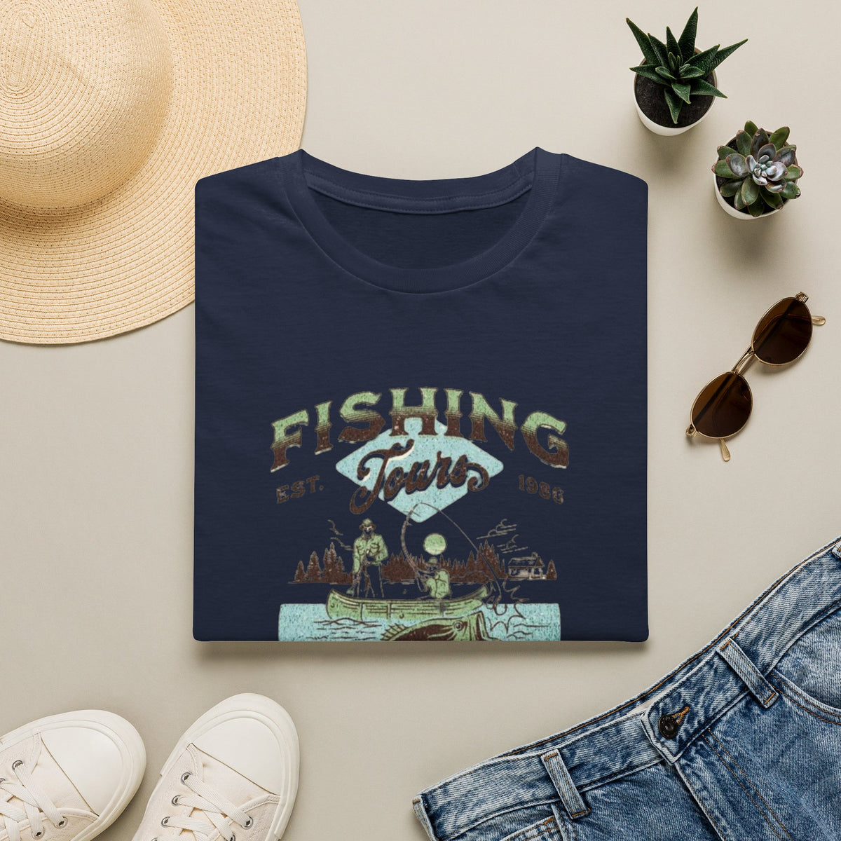Fishing Tours T-Shirt — Vintage Lake Angler Graphic Tee