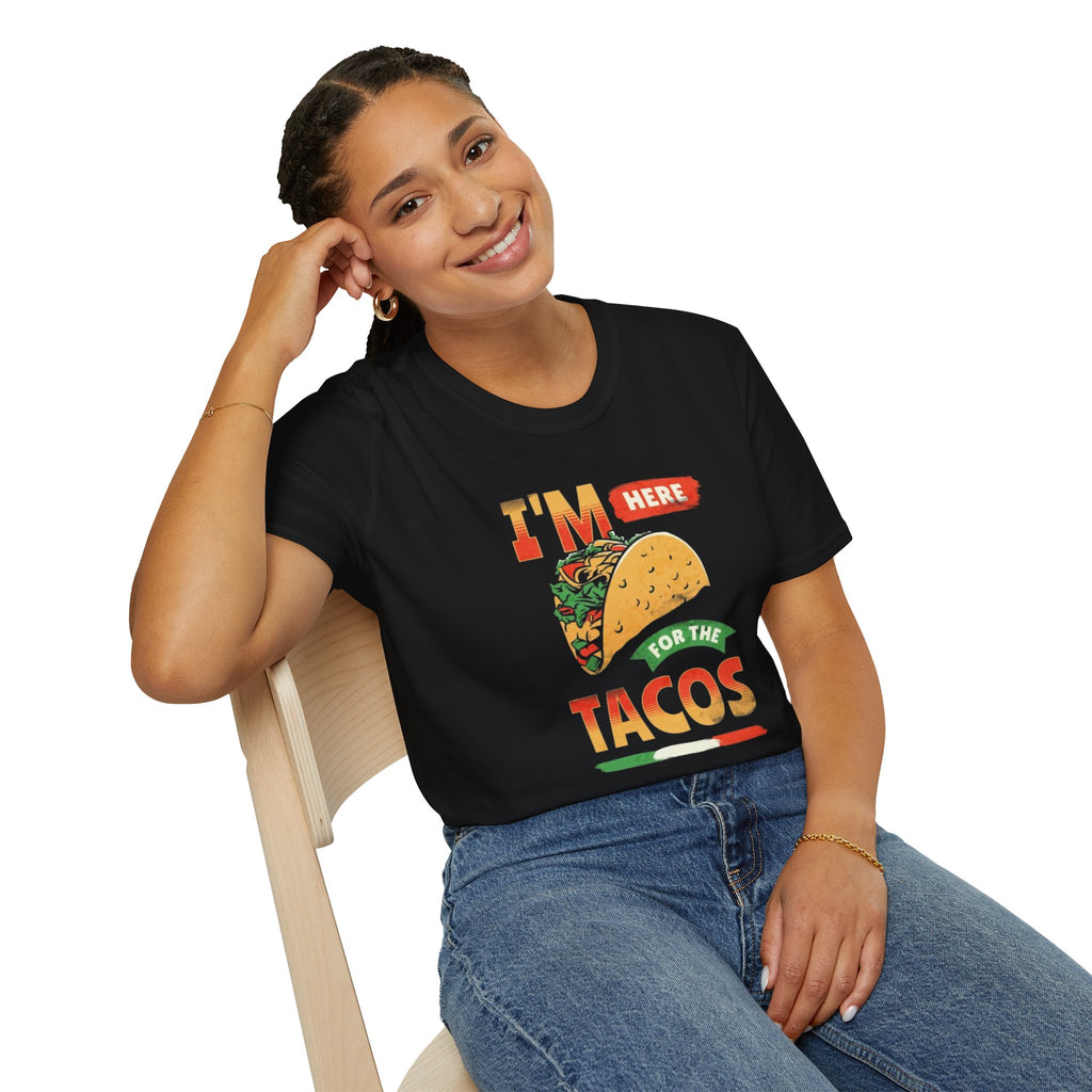 "I'm Here for the Tacos" Funny Taco Graphic Tee
