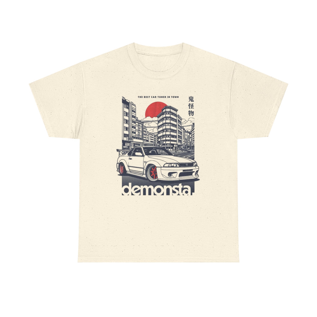 JDM Skyline Car Tee — "demonsta" Japanese Street Racing Graphic Shirt