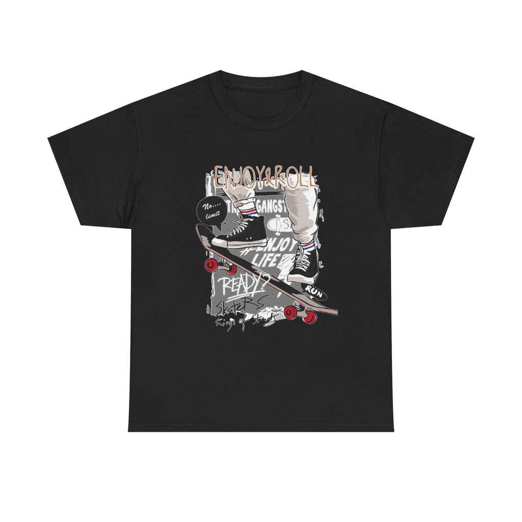 Skateboard Graphic Tee — "Ready to Roll" Vintage Skate Life Shirt